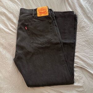 Levi’s 505 Regular Fit Men’s Jeans 38x32 100% Cotton Charcoal/Soft‎ Black